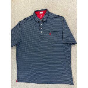 Johnnie-O Striped Short Sleeve Polo Shirt (Men's‎ XL) Blue